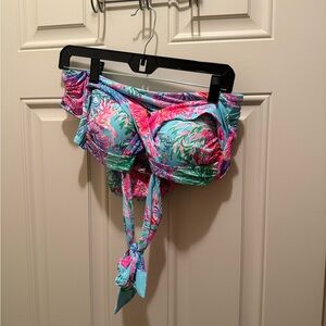 Lilly Pulitzer Pink and Blue Bikini Top